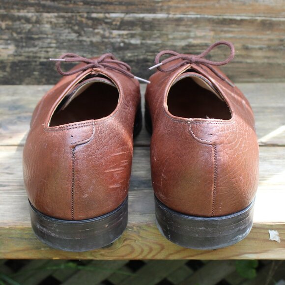 Vintage Dack's Brown Prairie Oxhide Leather Derby, Men's 12 F, Made in Canada - Picture 6 of 12